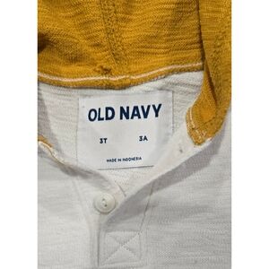 Old Navy Toddler Hoodie Top in Mustard & White